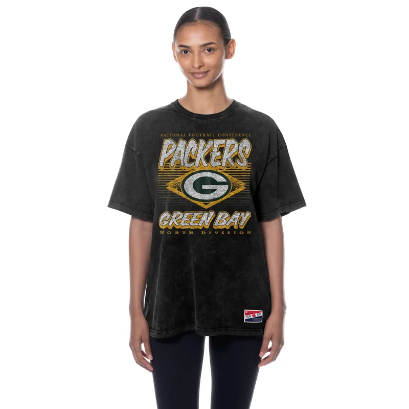 NEW ERA GREEN BAY PACKERS WOMEN&#39;S GRADIENT STONE WASHED TEE    