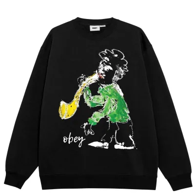 OBEY JAZZ PLAYER PREMIUM CREWNECK