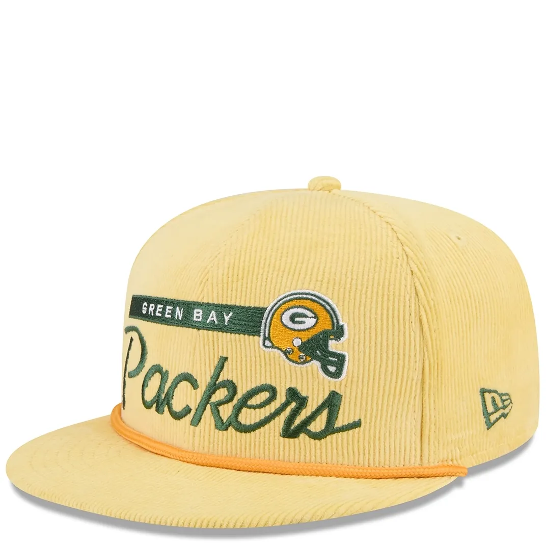 NEW ERA GREEN BAY PACKERS CORDUROY ROPE 9FIFTY SNAPBACK HAT