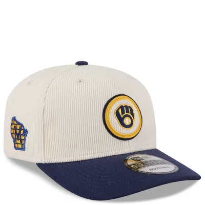 NEW ERA MILWAUKEE BREWERS LOYAL CORDUROY 9SEVENTY ADJUSTABLE HAT