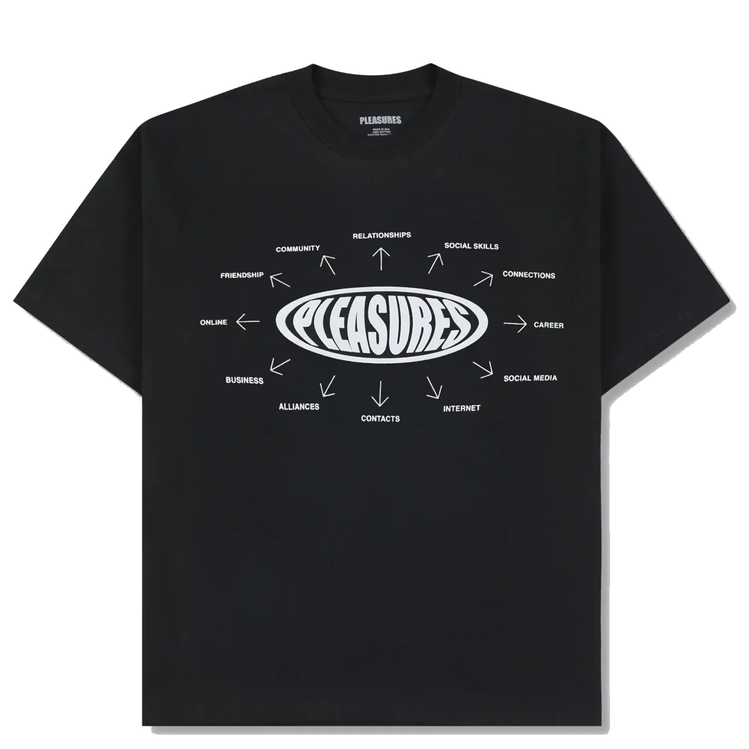 PLEASURES OVERVIEW LOGO TEE