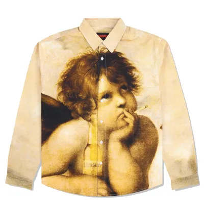 PLEASURES CHERUB BUTTON UP SHIRT