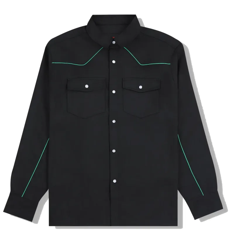 PLEASURES NYLON WESTERN BUTTON UP SHIRT