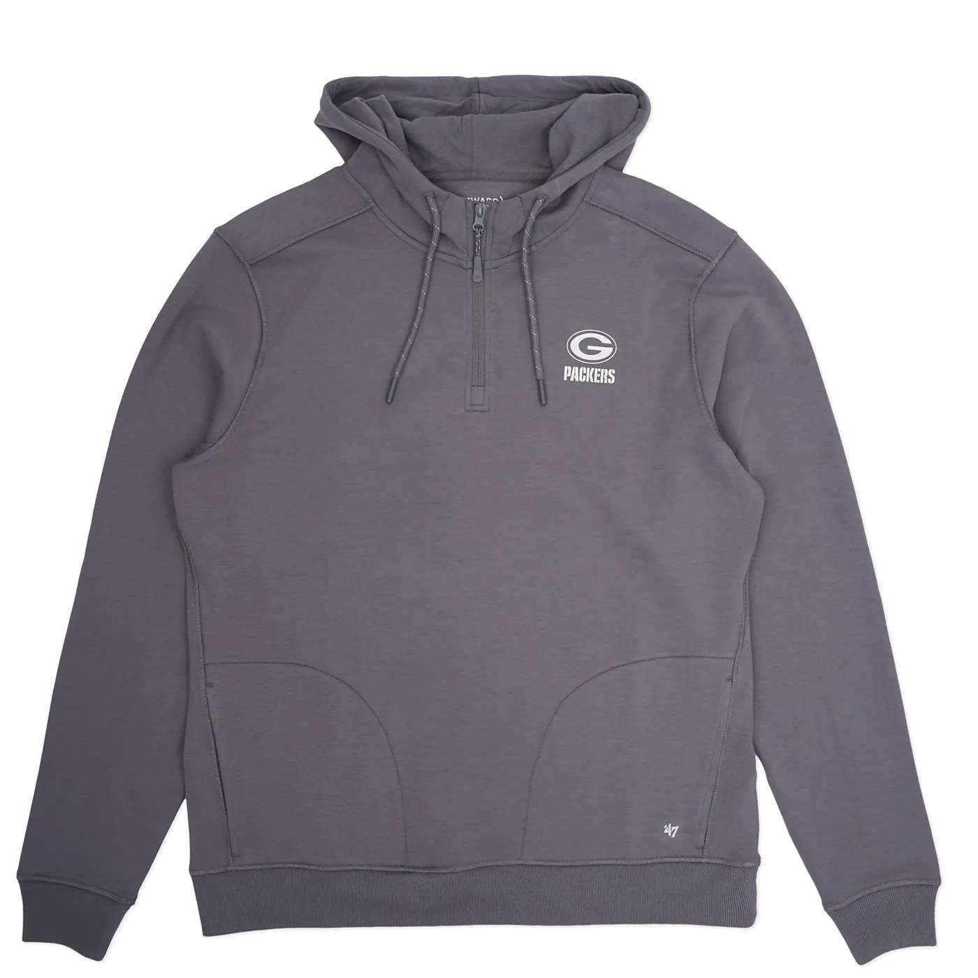 &#39;47 BRAND GREEN BAY PACKERS IMPRINT FORWARD 1/4 ZIP HOODIE