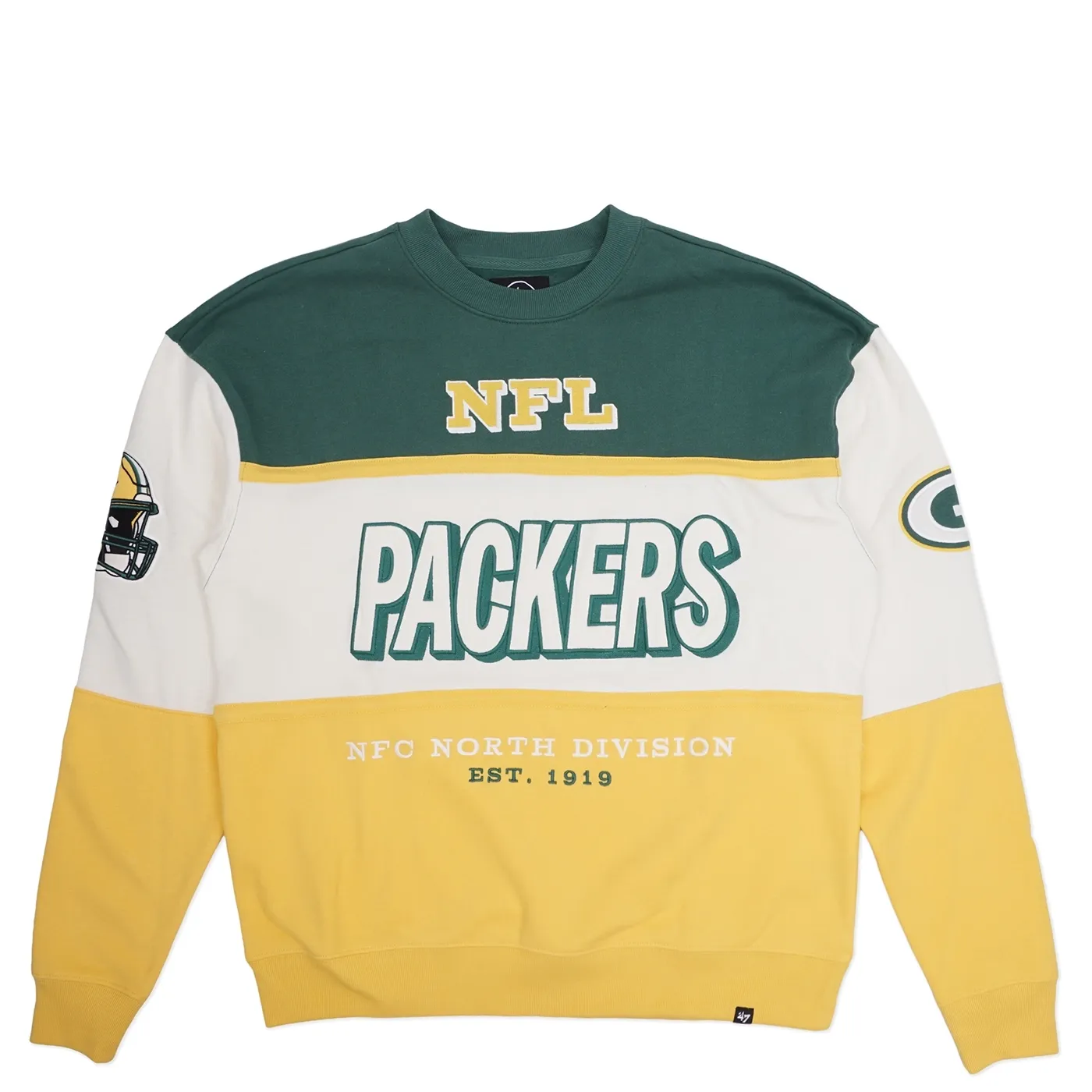 &#39;47 BRAND GREEN BAY PACKERS BREEZE BY MAXIMALIST CREWNECK SWEATSHIRT