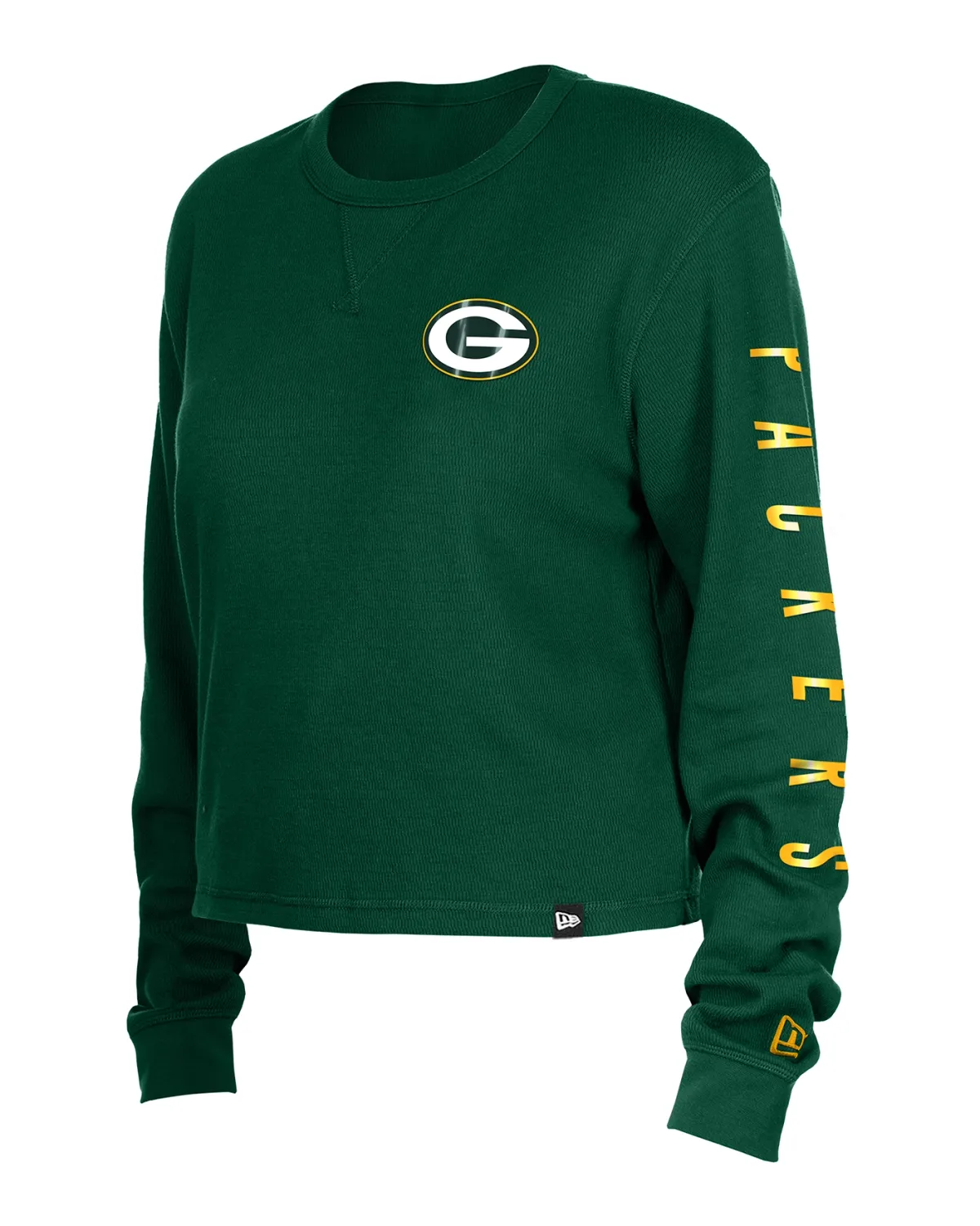 NEW ERA GREEN BAY PACKERS WOMEN&#39;S THERMAL KNIT CROP LONG SLEEVE