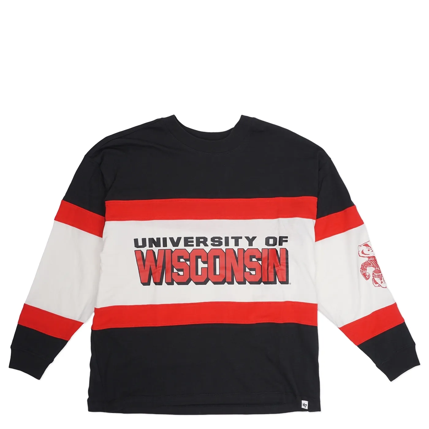 &#39;47 BRAND WISCONSIN BADGERS WOMEN&#39;S BREEZYWAY ARCHIVE LONG SLEEVE SHIRT