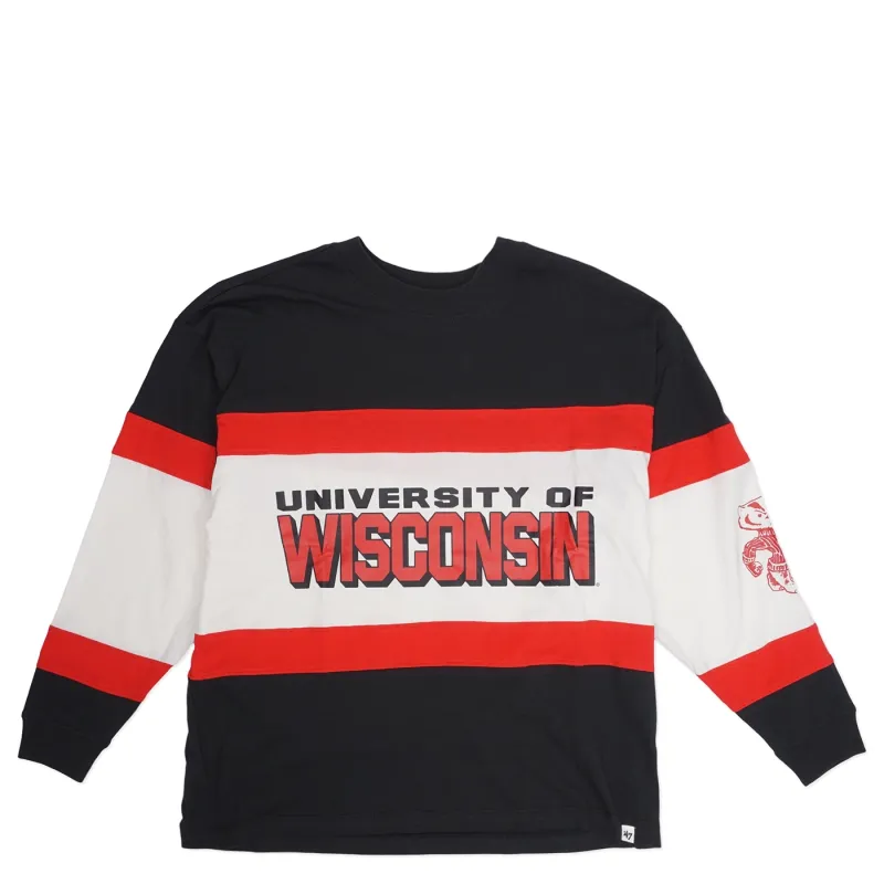 &#39;47 BRAND WISCONSIN BADGERS WOMEN&#39;S BREEZYWAY ARCHIVE LONG SLEEVE SHIRT