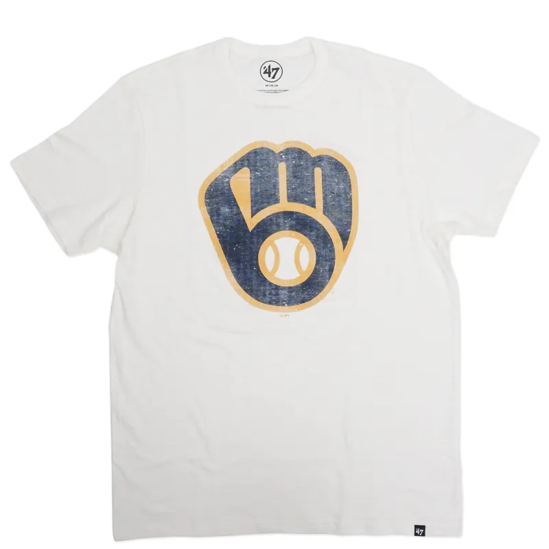 '47 BRAND MILWAUKEE BREWERS VINTAGE GRIT SCRUM TEE  