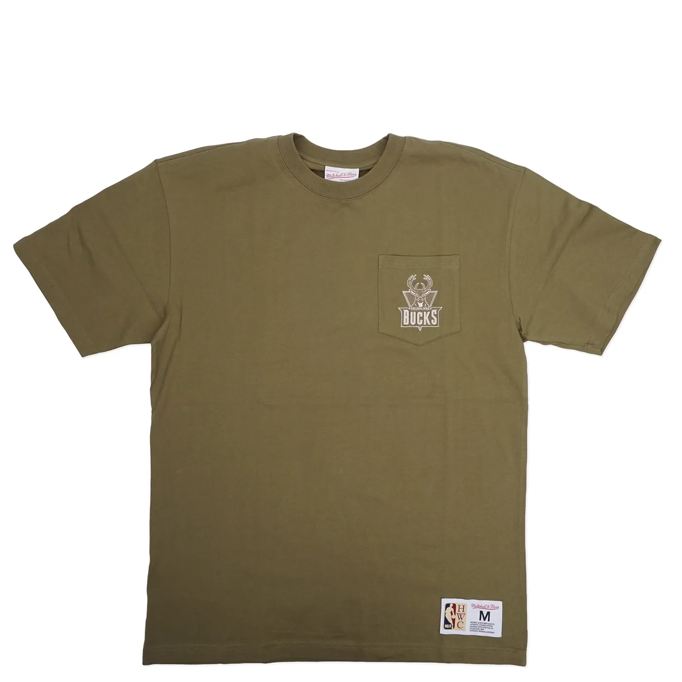 MITCHELL &amp; NESS MILWAUKEE BUCKS PREMIUM POCKET TEE