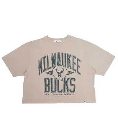 &#39;47 BRAND MILWAUKEE BUCKS WOMEN&#39;S WINDTHROW CROP TEE