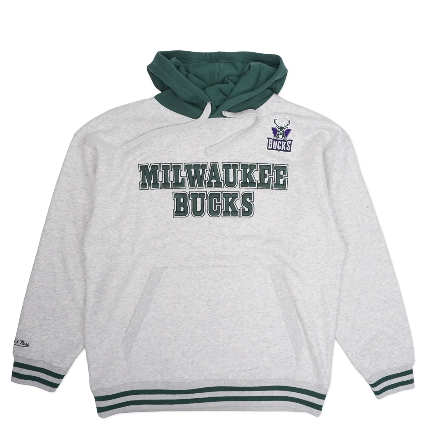 MITCHELL &amp; NESS MILWAUKEE BUCKS OFF SEASON PULLOVER HOODIE