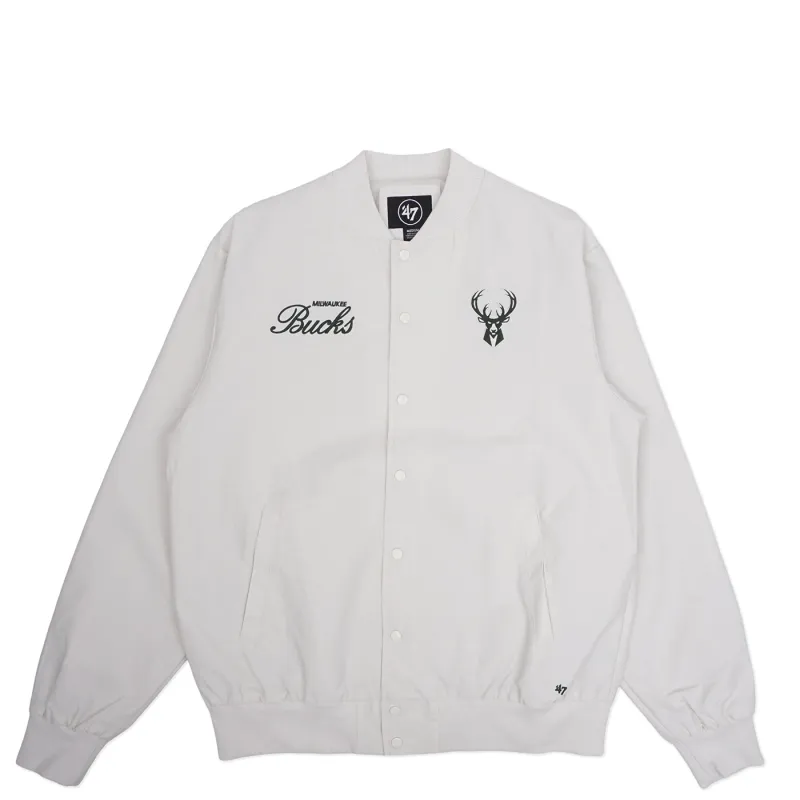 &#39;47 BRAND MILWAUKEE BUCKS EURO STEP TWILL BOMBER JACKET 