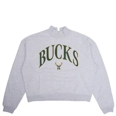 &#39;47 BRAND MILWAUKEE BUCKS WOMEN&#39;S VANTAGE MOCK NECK SWEATSHIRT