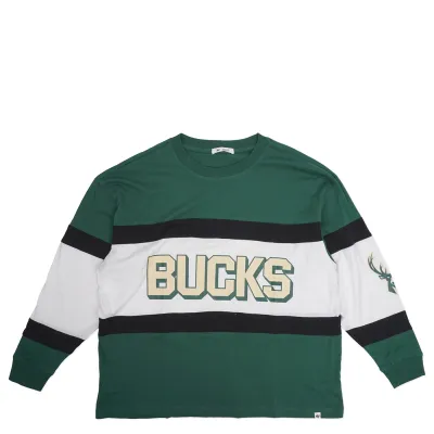 &#39;47 BRAND MILWAUKEE BUCKS WOMEN&#39;S BREEZYWAY ARCHIVE LONG SLEEVE SHIRT 