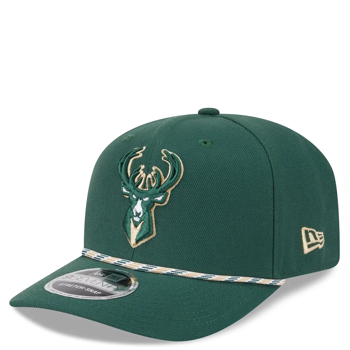 NEW ERA MILWAUKEE BUCKS MULTI ROPE 9SEVENTY STRETCH SNAPBACK HAT