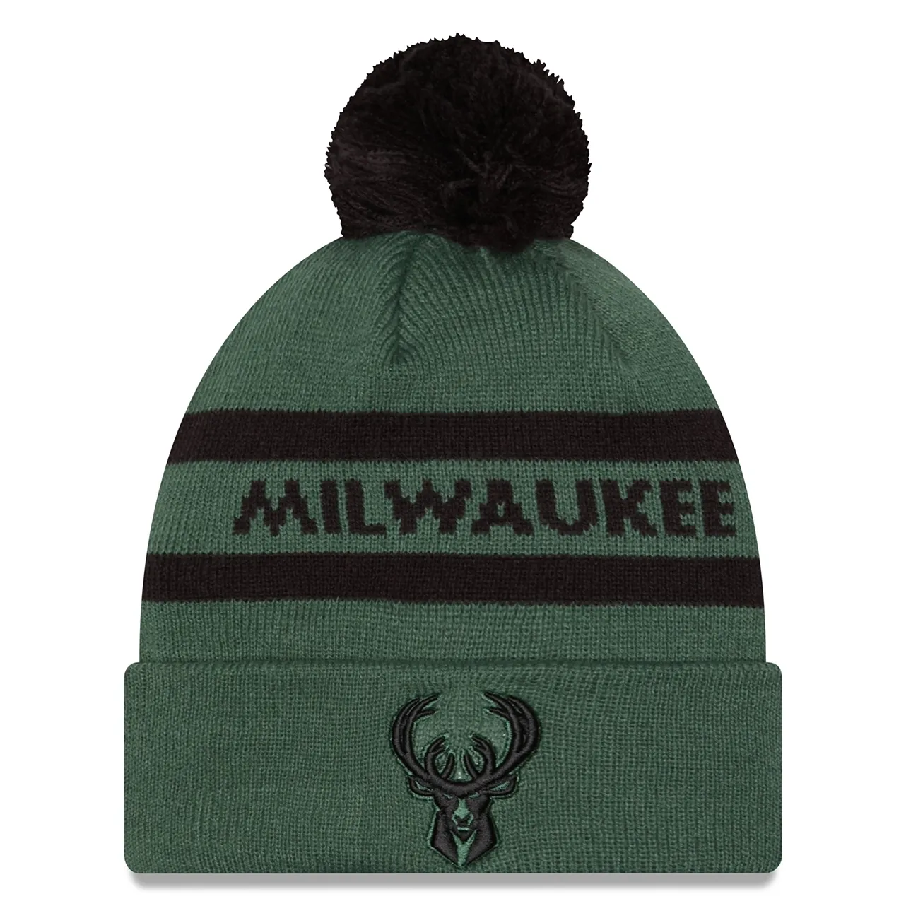NEW ERA MILWAUKEE BUCKS 2-TONE TEXT BEANIE