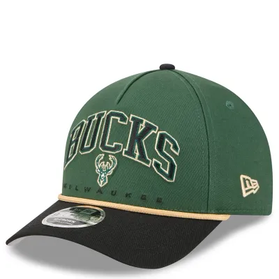 NEW ERA MILWAUKEE BUCKS ARCH M-CROWN 9FORTY A-FRAME SNAPBACK HAT