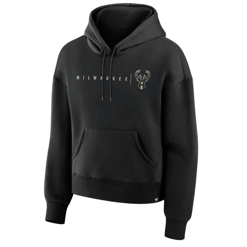 FANATICS MILWAUKEE BUCKS WOMEN&#39;S OUTLET PASS PULLOVER HOODIE