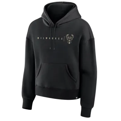FANATICS MILWAUKEE BUCKS WOMEN&#39;S OUTLET PASS PULLOVER HOODIE