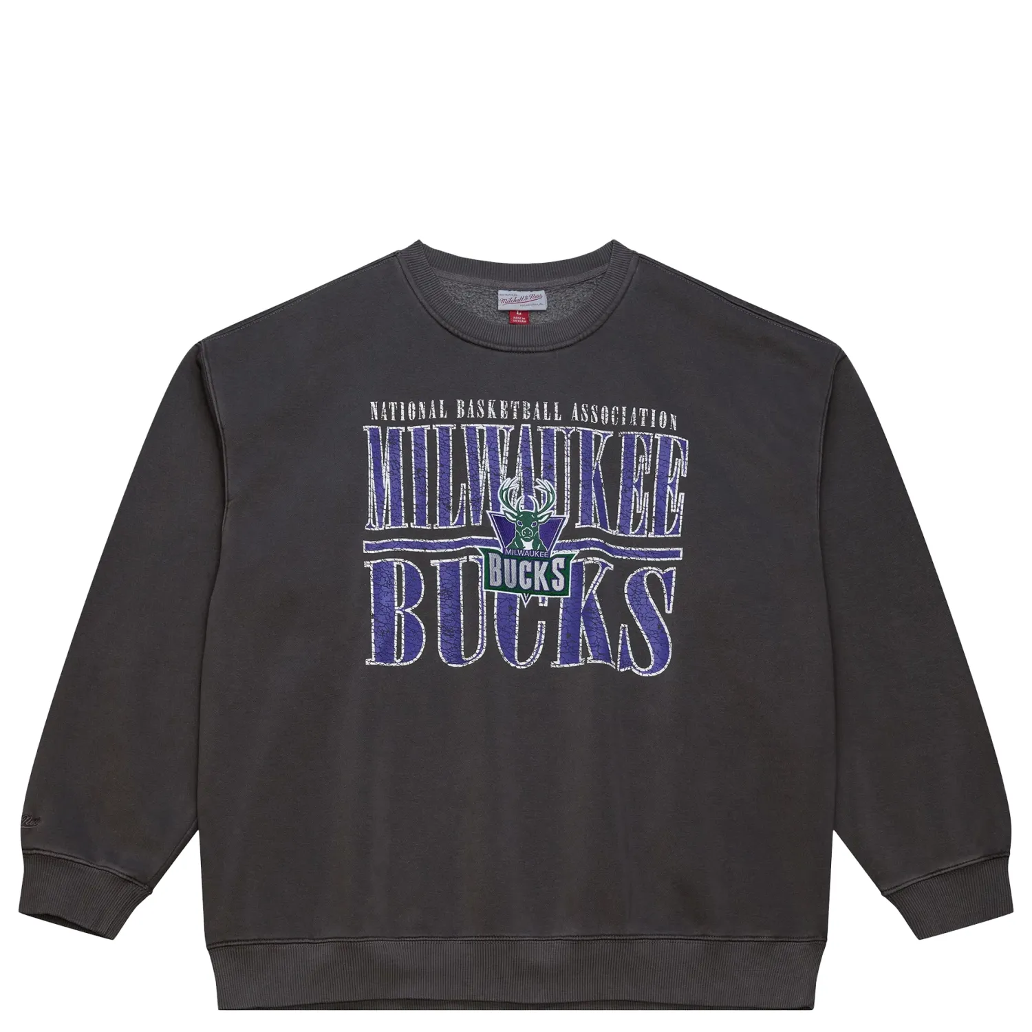 MITCHELL &amp; NESS MILWAUKEE BUCKS DOWNTOWN CREWNECK SWEATSHIRT