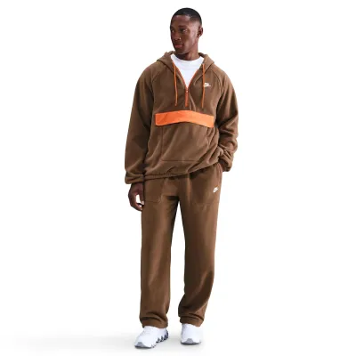 Nike Club Winterized Fleece Pant – Mosswood / Orange | Therma-FIT