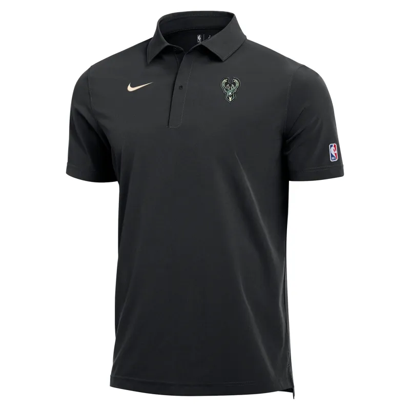 NIKE MILWAUKEE BUCKS DRI-FIT JORDAN STAFF POLO SHIRT