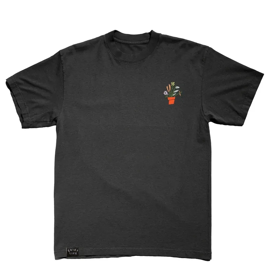 THE QUIET LIFE PLANTS EMBROIDERED TEE