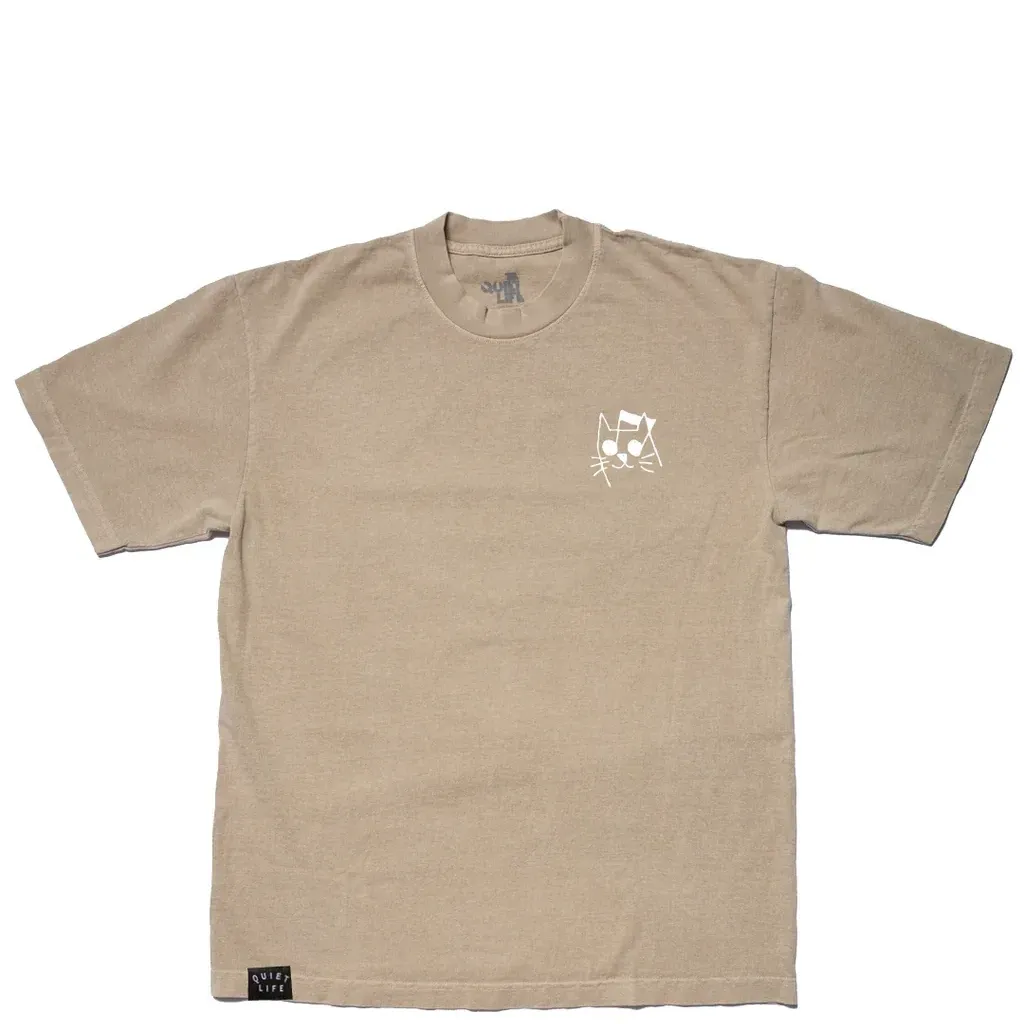 THE QUIET LIFE MUSIC CAT EMBROIDERED TEE