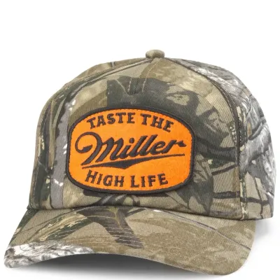 AMERICAN NEEDLE MILLER HIGH LIFE CAMO ROSCOE SNAPBACK HAT