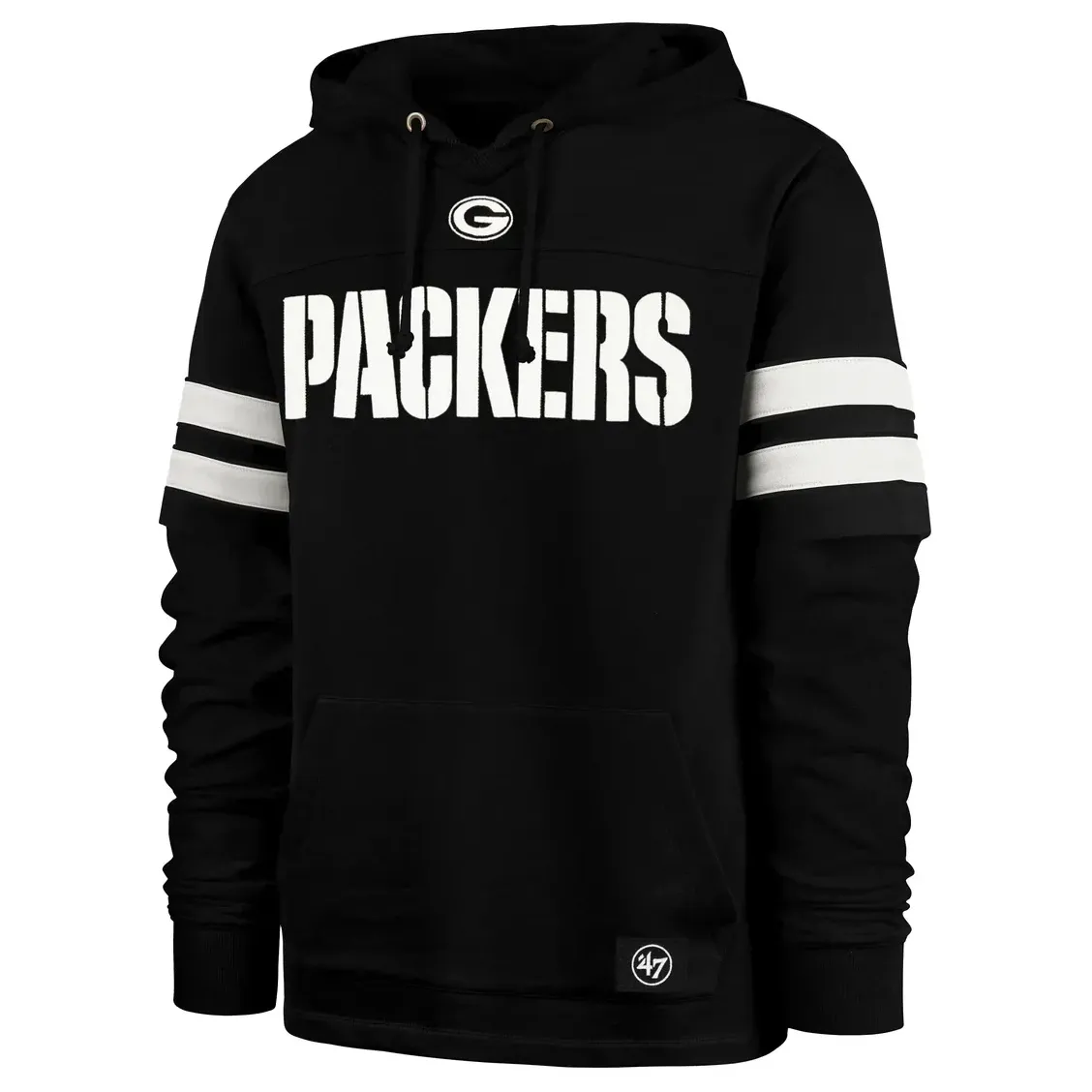 &#39;47 BRAND GREEN BAY PACKERS QUICK SWITCH LACER PULLOVER HOODIE