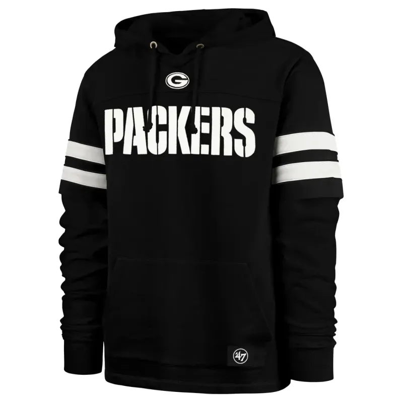 &#39;47 BRAND GREEN BAY PACKERS QUICK SWITCH LACER PULLOVER HOODIE