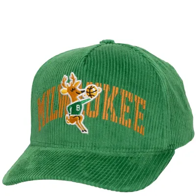 MITCHELL &amp; NESS MILWAUKEE BUCKS ARCH STAMP PRO SNAPBACK HAT
