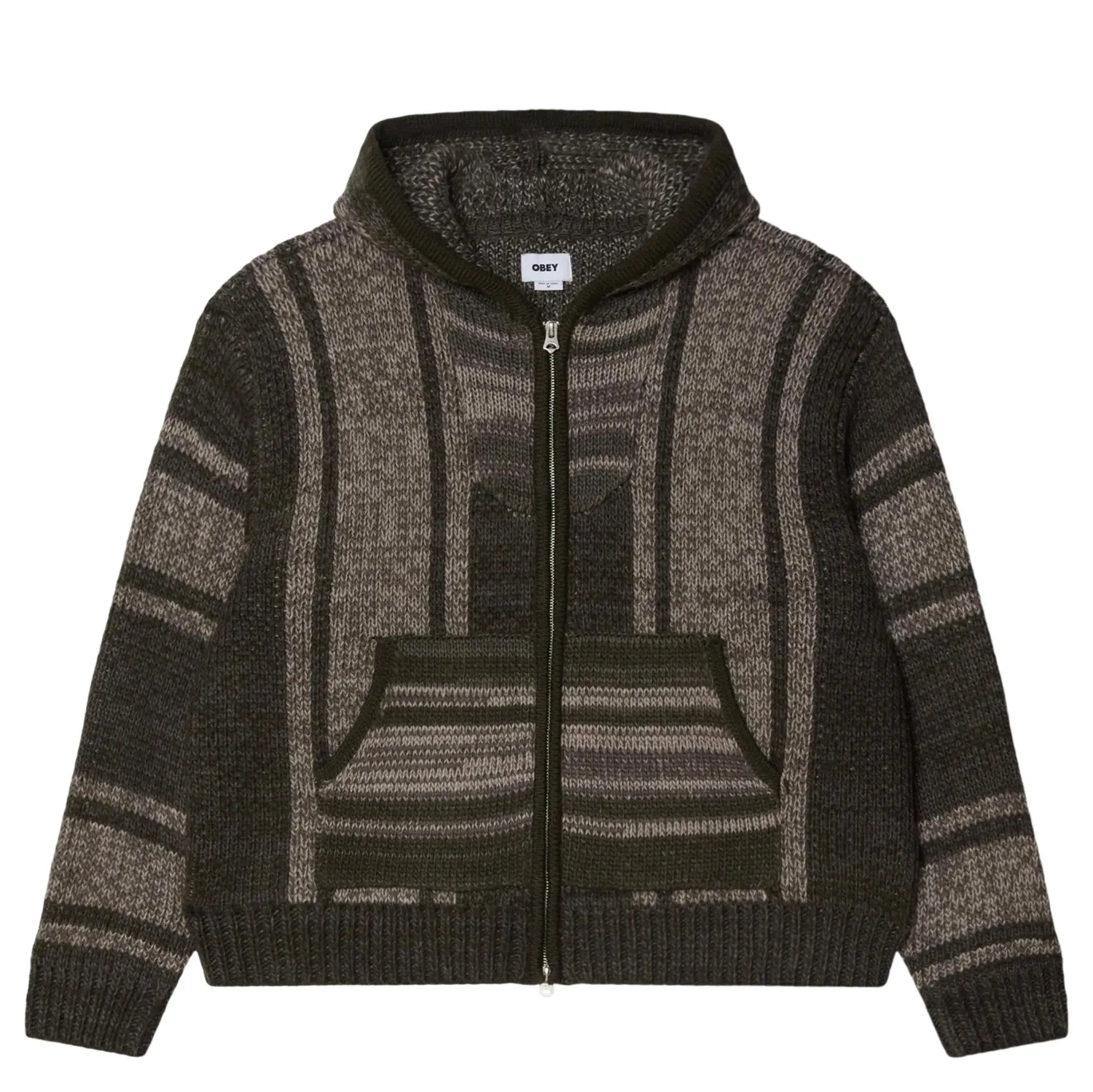 OBEY FULL-ZIP BAJA SWEATER