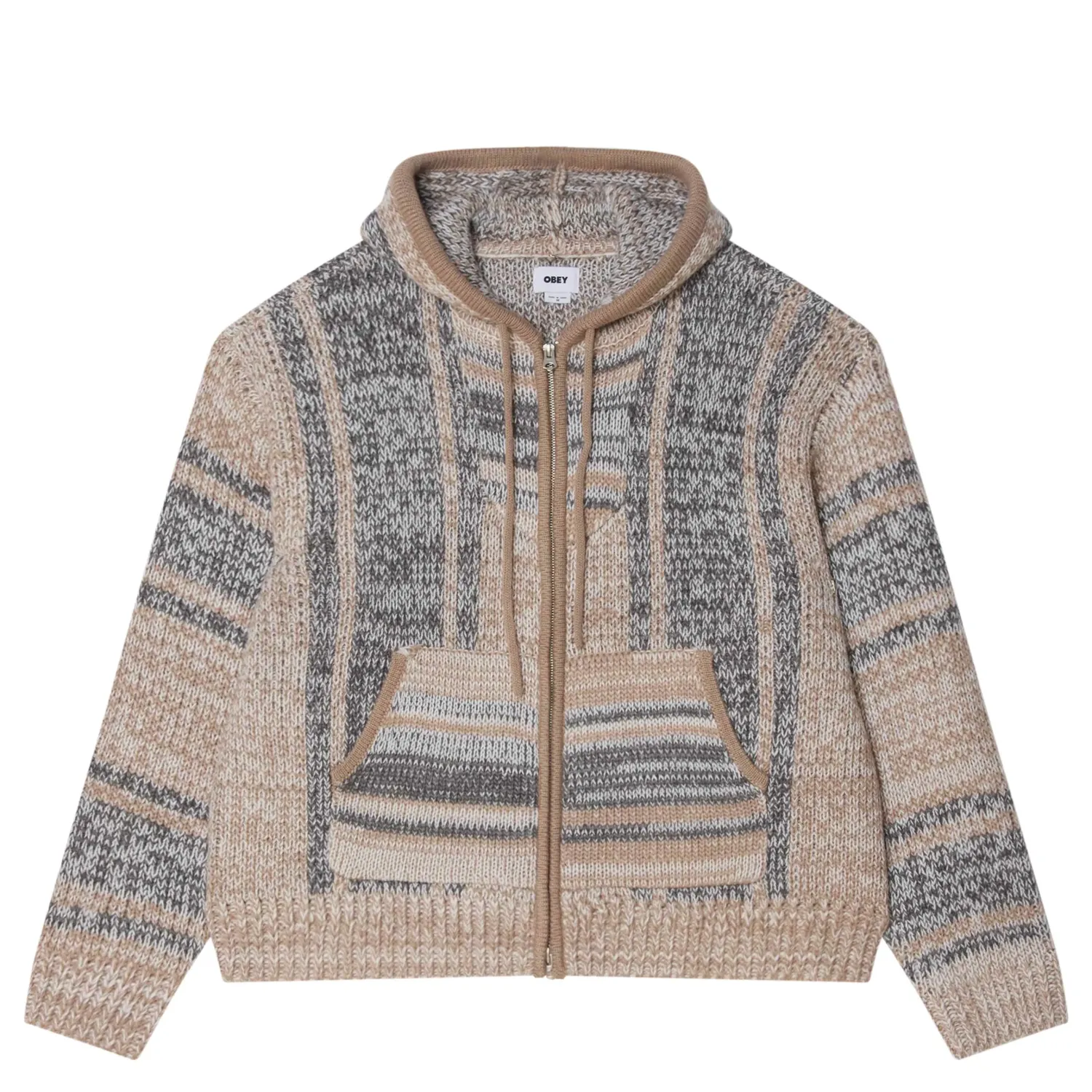 OBEY FULL-ZIP BAJA SWEATER