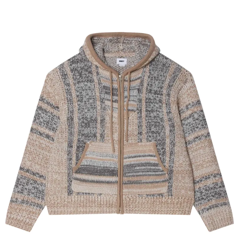 OBEY FULL-ZIP BAJA SWEATER