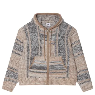 OBEY FULL-ZIP BAJA SWEATER