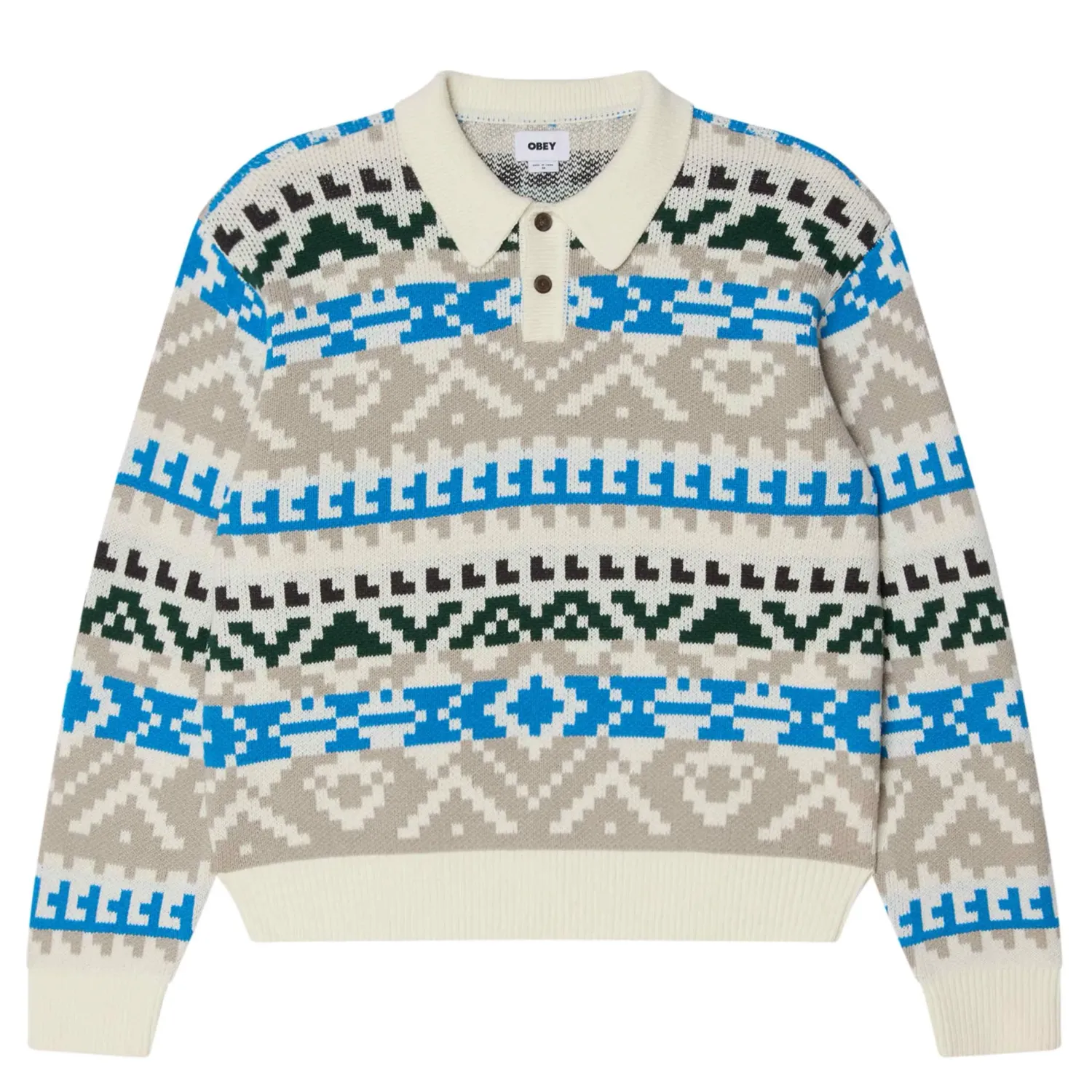 OBEY GEO POLO SWEATER