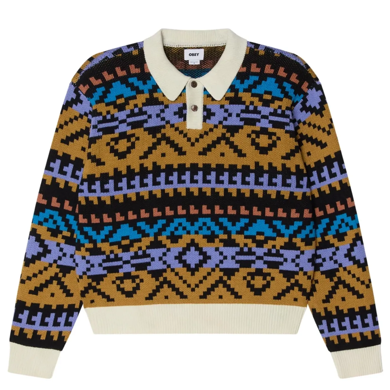 OBEY GEO POLO SWEATER