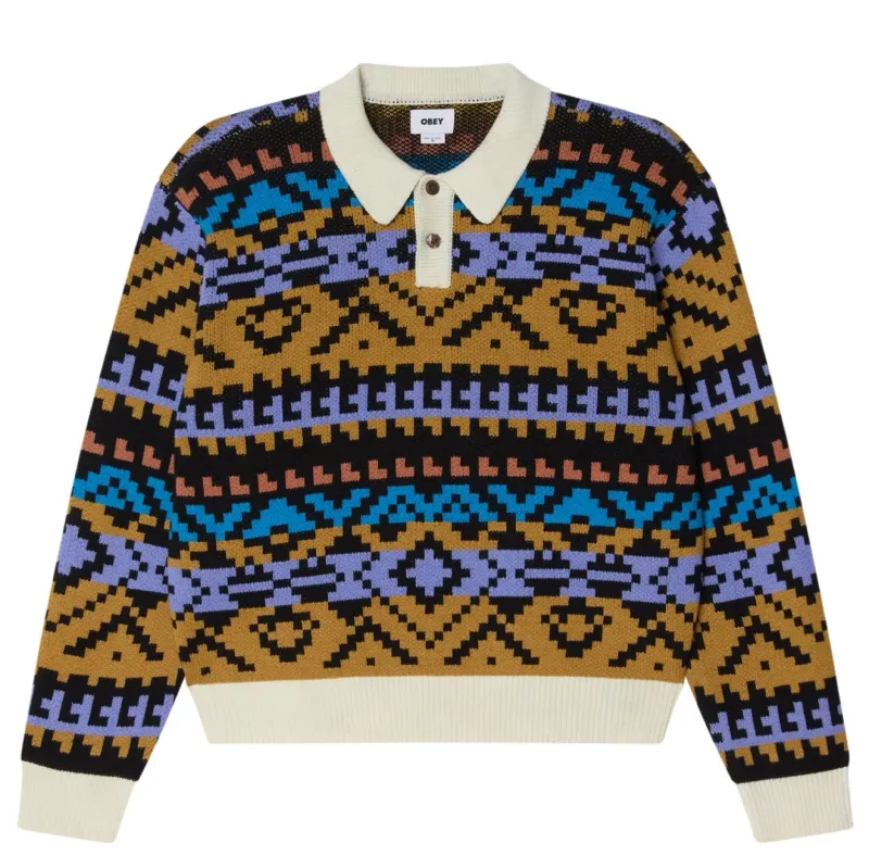 OBEY GEO POLO SWEATER