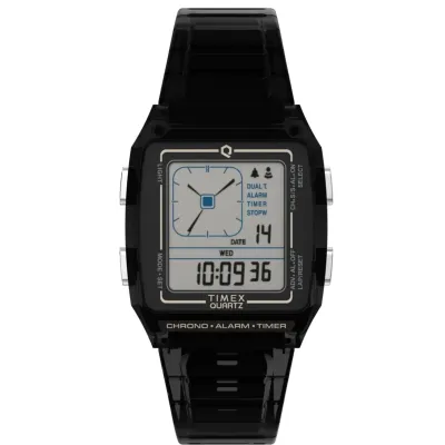TIMEX Q DIGITAL LCA 35MM RESIN BAND WATCH