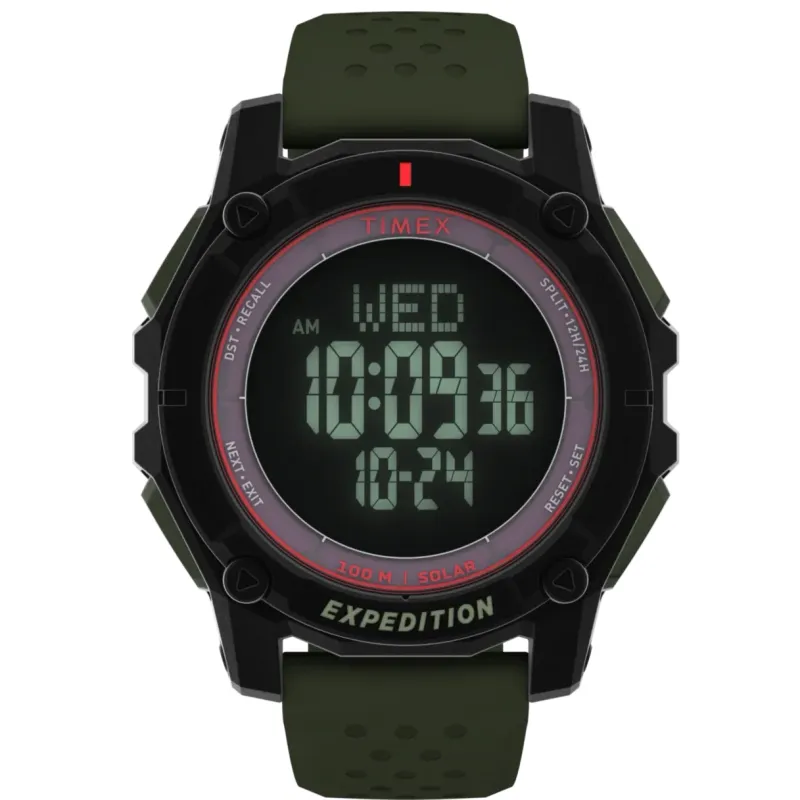 TIMEX EXPEDITION RIDGE SOLAR 49MM SILICONE STRAP WATCH
