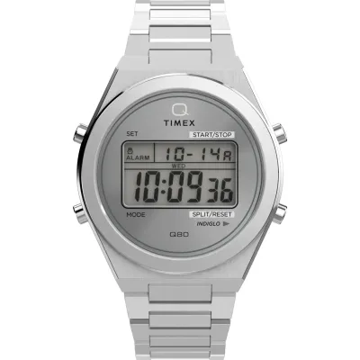 TIMEX Q80 CONTINENTAL 39MM STAINLESS STEEL WATCH