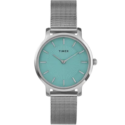 TIMEX WOMEN&#39;S TRANSCEND 34MM STAINLESS STEEL MESH BAND WATCH