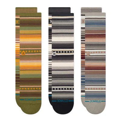 STANCE CURREN 3-PACK CREW SOCKS