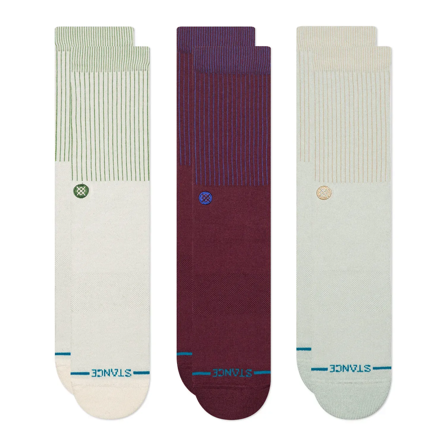 STANCE ICON POP 3-PACK CREW SOCKS
