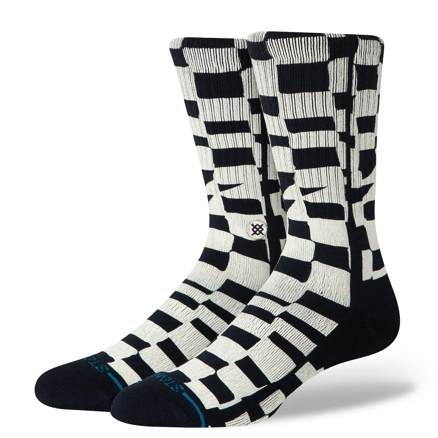 STANCE WAVE CHECK CREW SOCKS