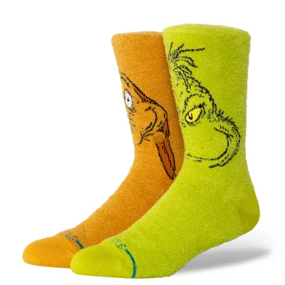 STANCE X GRINCH FUZZY CREW SOCKS