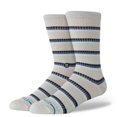 STANCE RIBBED MULTI STRIPE CREW SOCKS