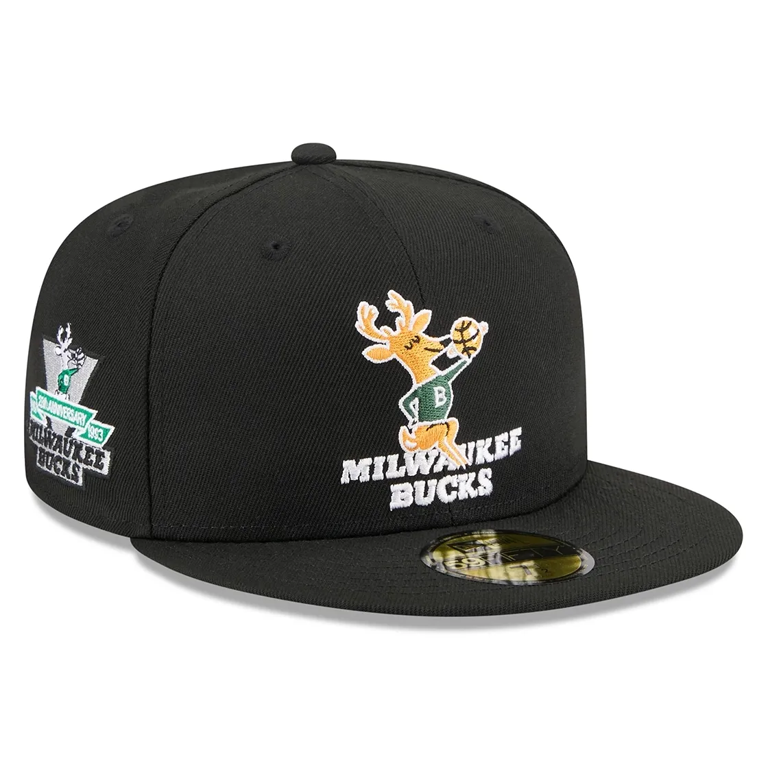 NEW ERA MILWAUKEE BUCKS BANGO 25TH ANNIVERSARY SIDE PATCH 59FIFTY FITTED HAT